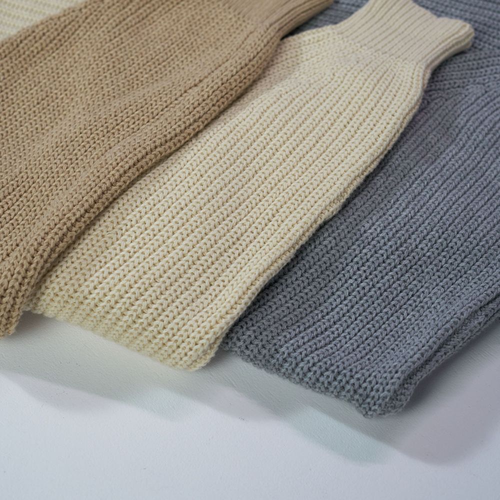 Chunky Rib-Knit V-Neck Cardigan — image 3