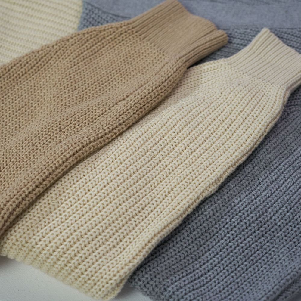 Chunky Rib-Knit V-Neck Cardigan — image 4