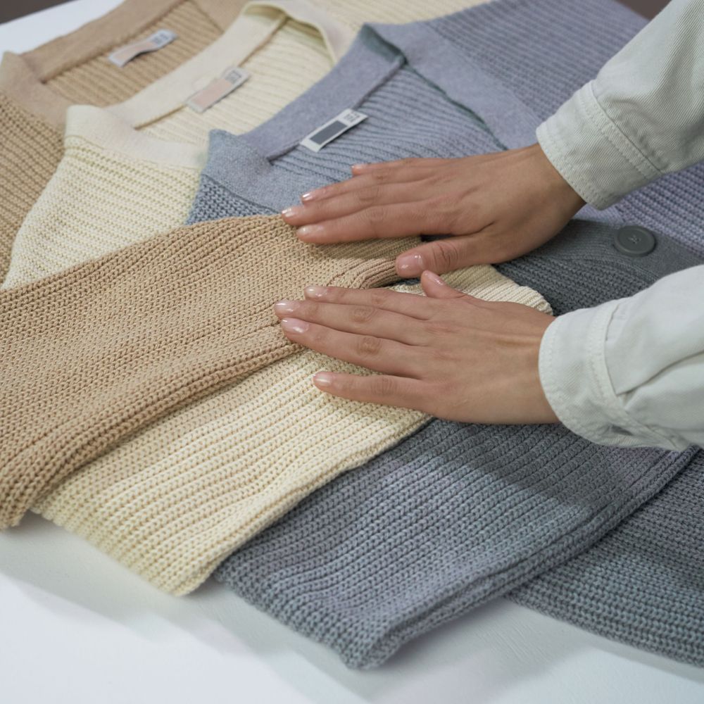 Chunky Rib-Knit V-Neck Cardigan — image 6