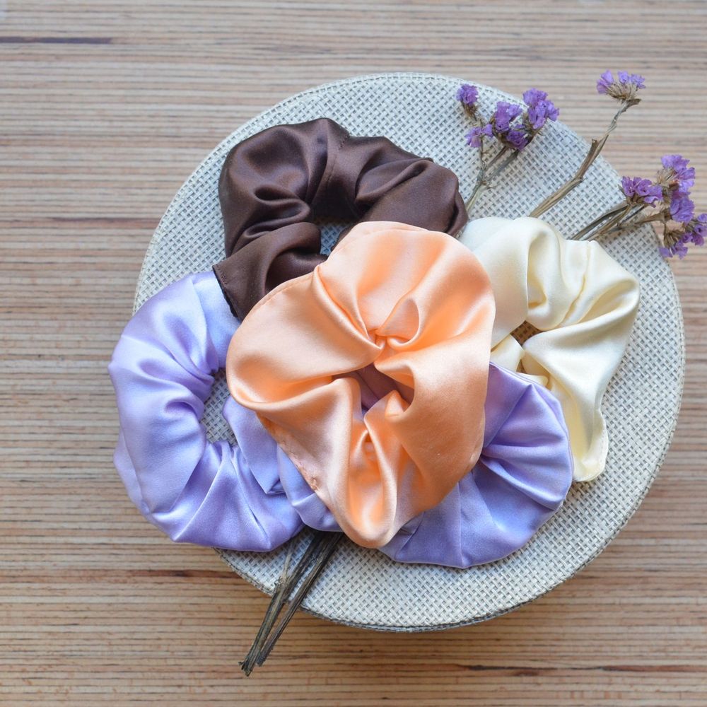 Satin Scrunchie Set (5-Pack)